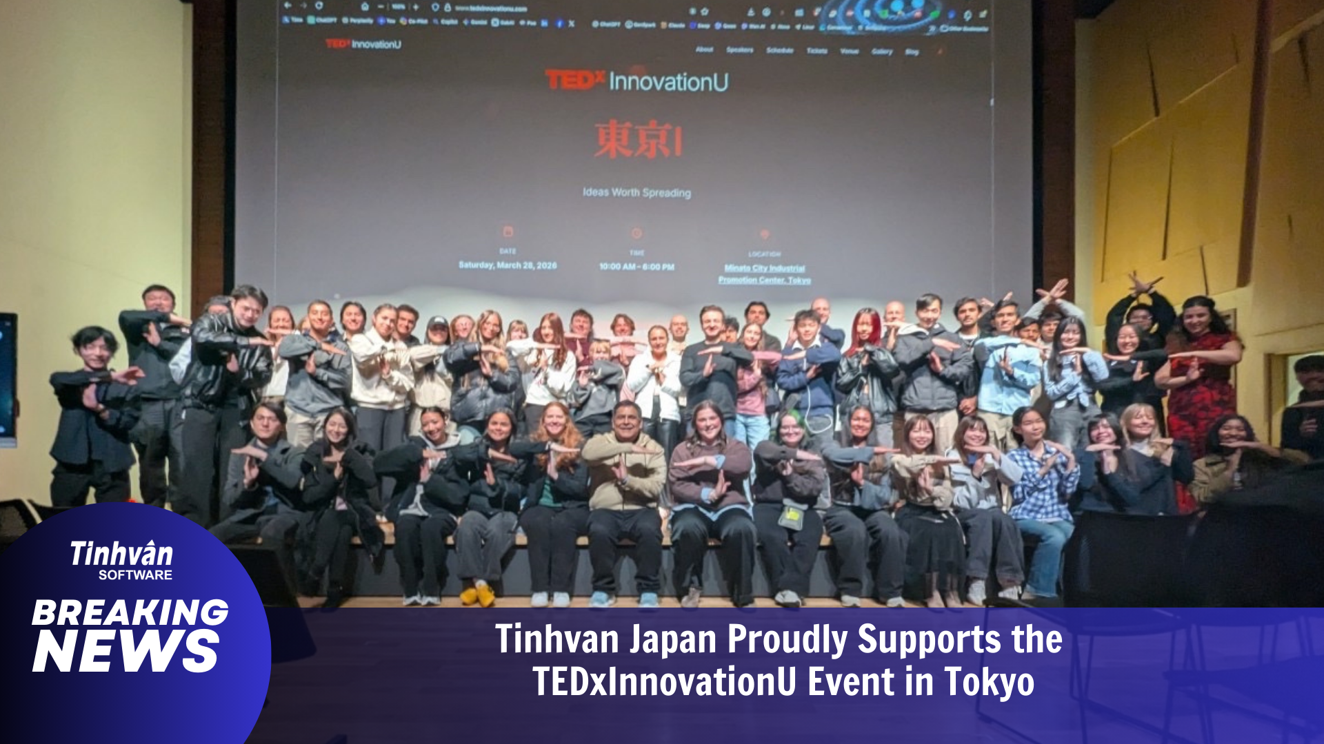 Tinhvan Japan Proudly Supports the TEDxInnovationU Event in Tokyo